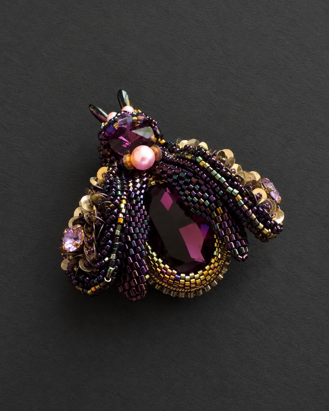 Amethyst Brooch - product photo