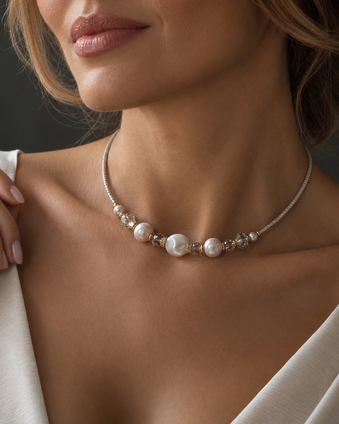 Pink Pearl Necklace - product photo